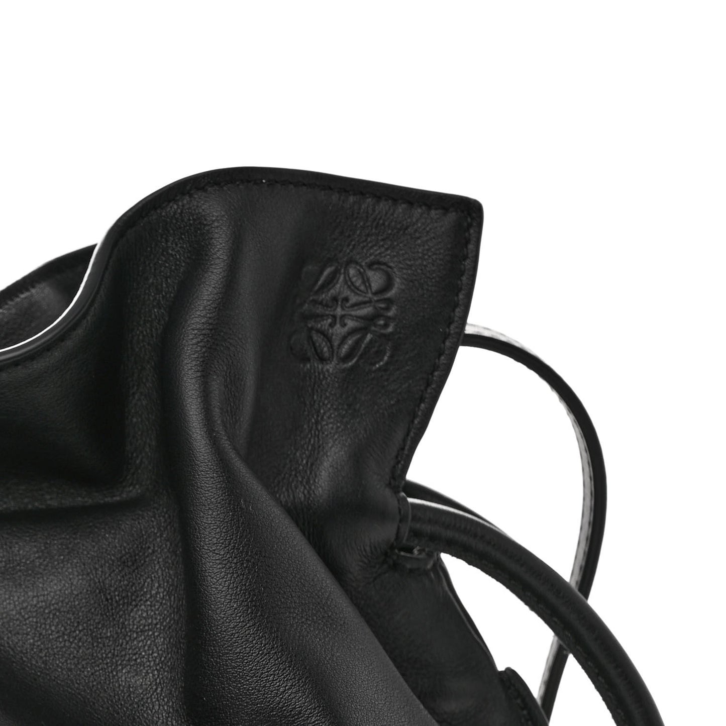 Nappa Flamenco Knot Clutch Black