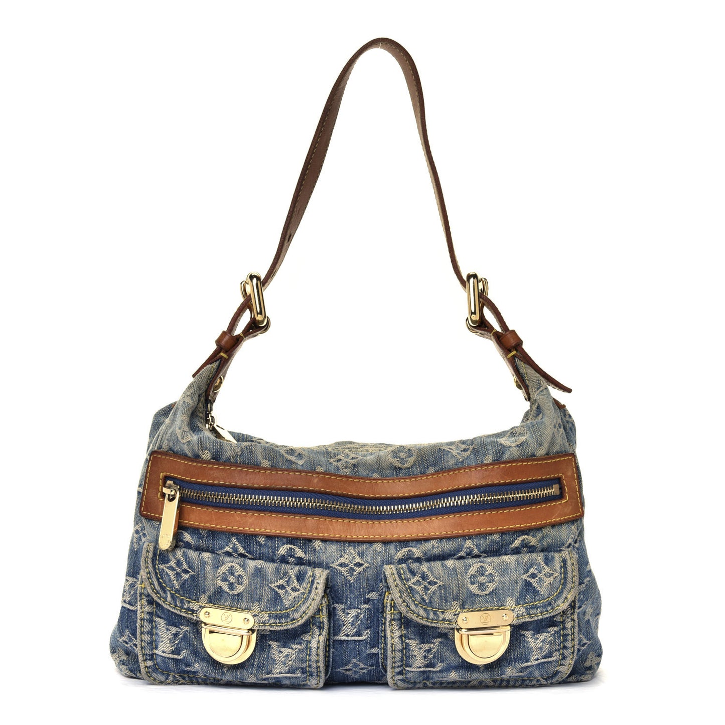 Monogram Denim Baggy PM Blue