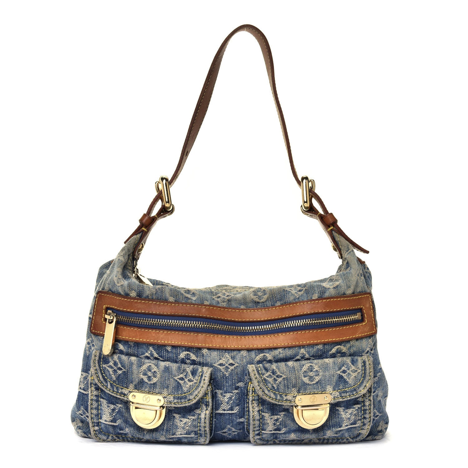 Louis Vuitton Monogram Denim Baggy PM Blue 1 of 10