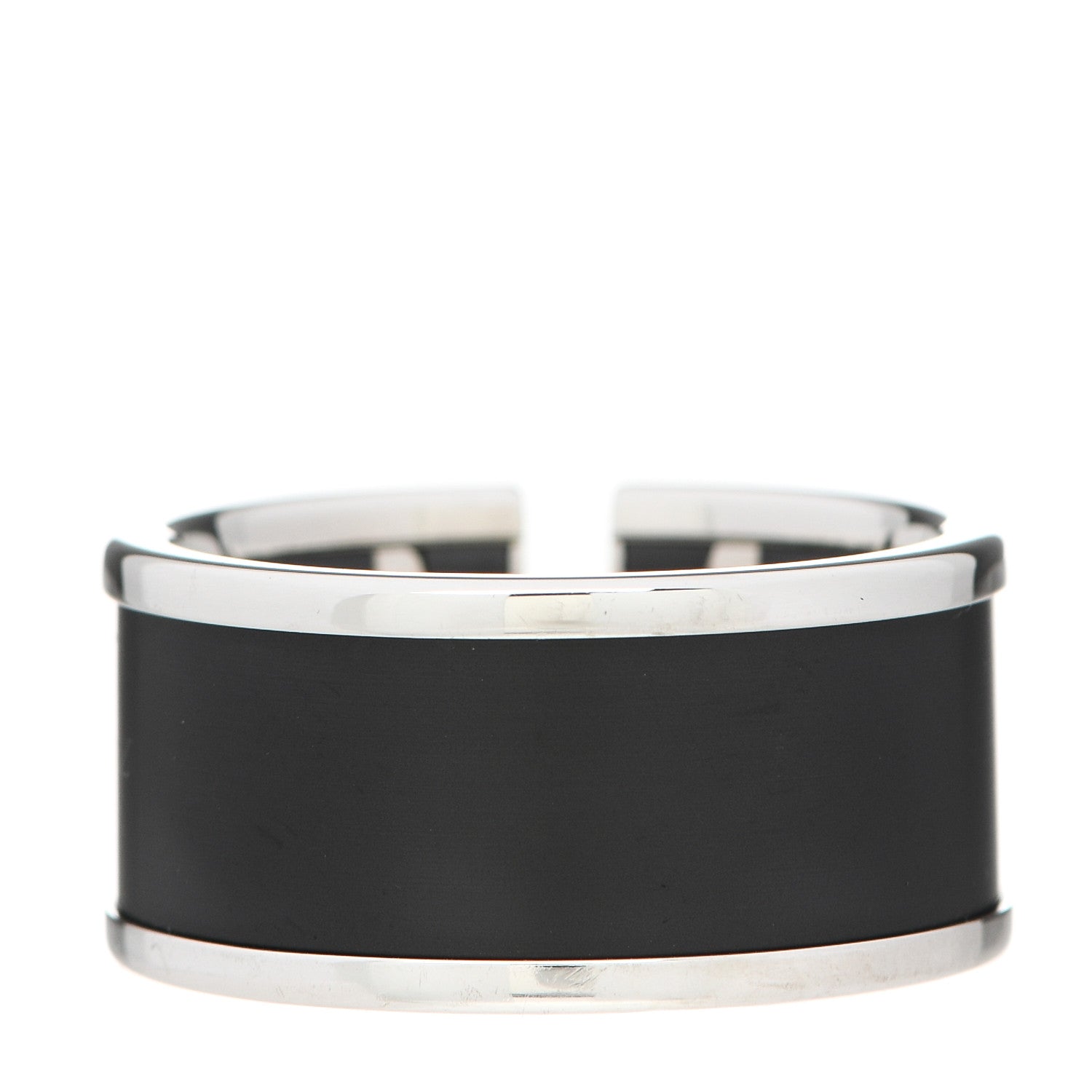 Tiffany Sterling Silver Black Ceramic T Cutout Ring 57 8 3 of 5