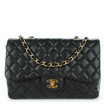 Chanel Caviar Quilted Jumbo Single Flap Black 1 of 8