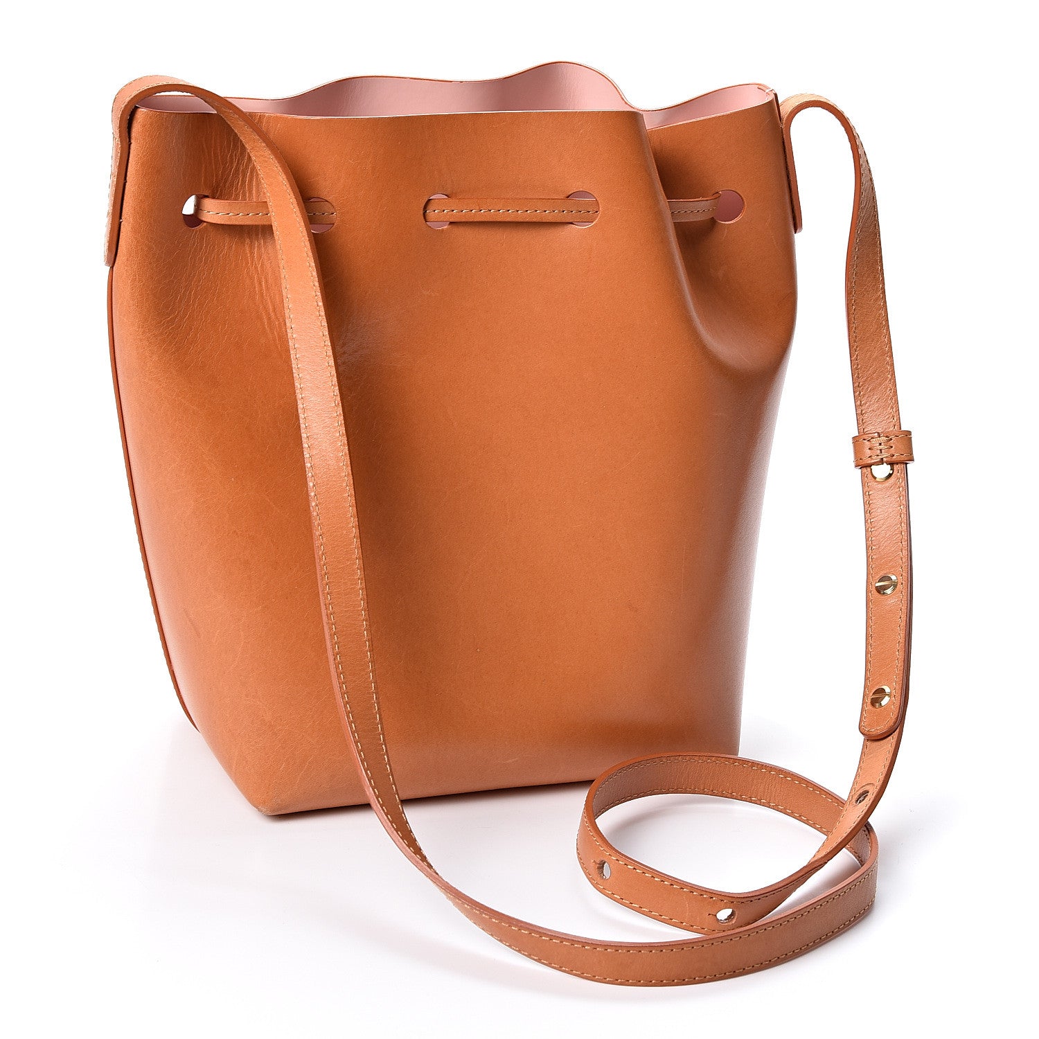 Mansur Gavriel Calfskin Mini Bucket Bag Cammello Rosa 2 of 9