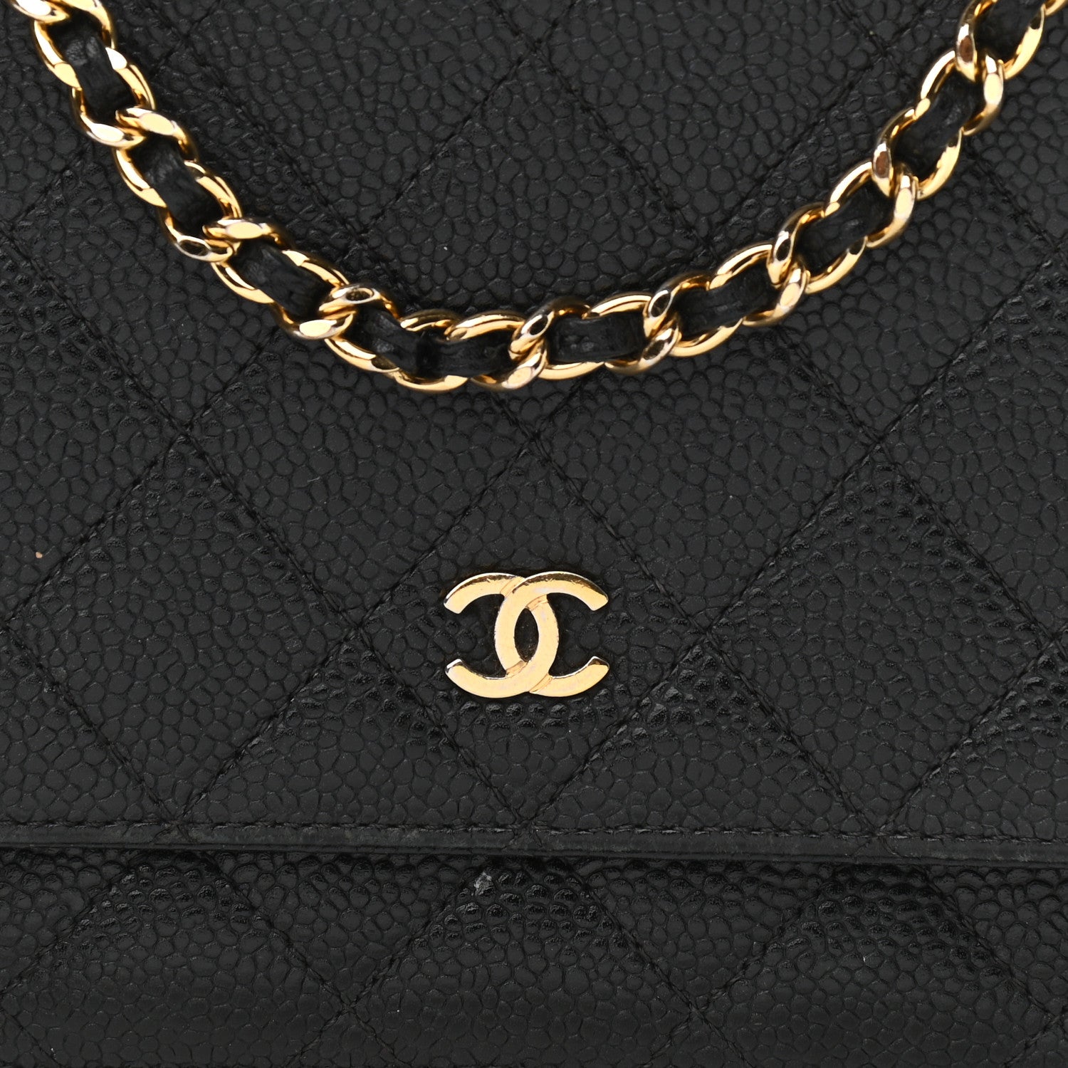 Chanel Caviar Quilted Wallet On Chain WOC Black 8 of 12