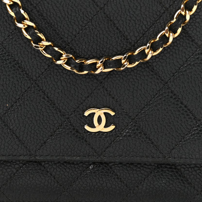 Chanel Caviar Quilted Wallet On Chain WOC Black 8 of 12
