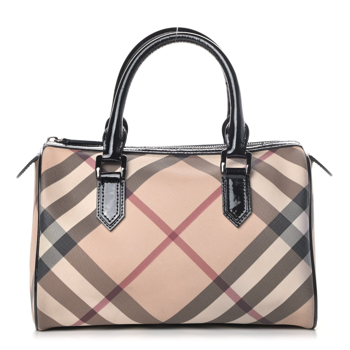 Supernova Check Patent Small Chester Bowling Bag Black
