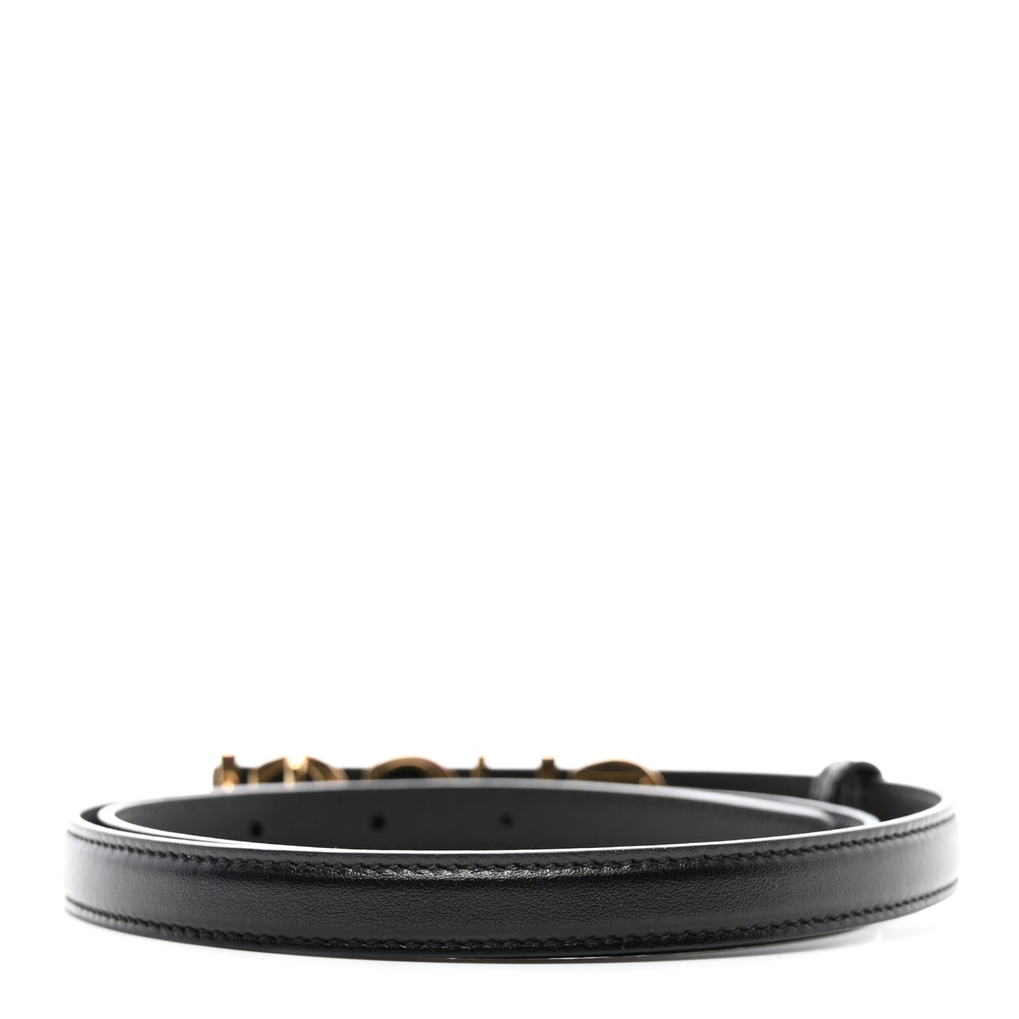 Plutone Calfskin Gucci Buckle 20mm Thin Belt 80 32 Black
