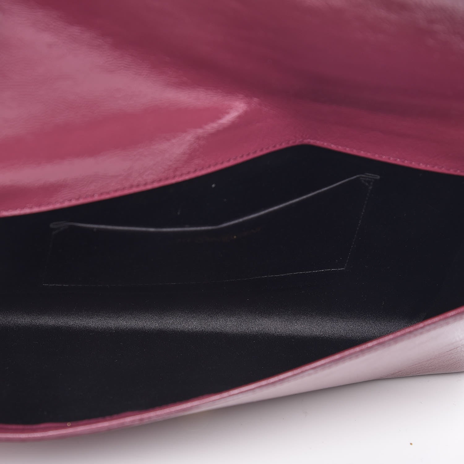 Saint Laurent Textured Patent Calfskin Large Belle De Jour Clutch Berry 8 of 9