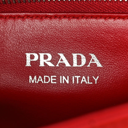 Prada Soft Calfskin Impunture Diagramme Medium Chain Flap Shoulder Bag Fuoco 6 of 8