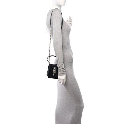 Givenchy Box Calfskin Micro Shark Lock Bucket Bag Black 2 of 9