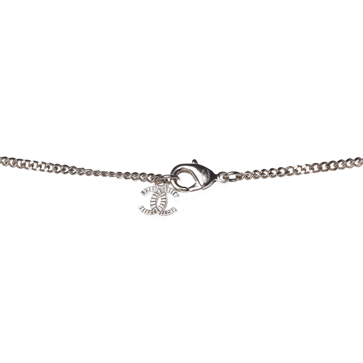 Crystal CC Logo Pendant Necklace Gold
