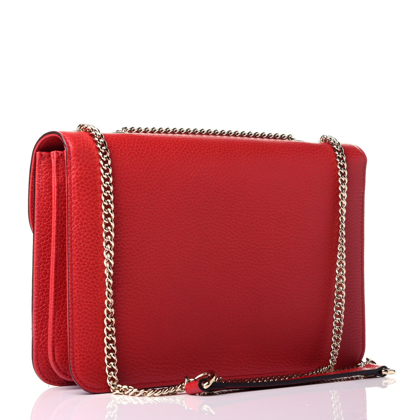 Dollar Calfskin Interlocking G Shoulder Bag Red