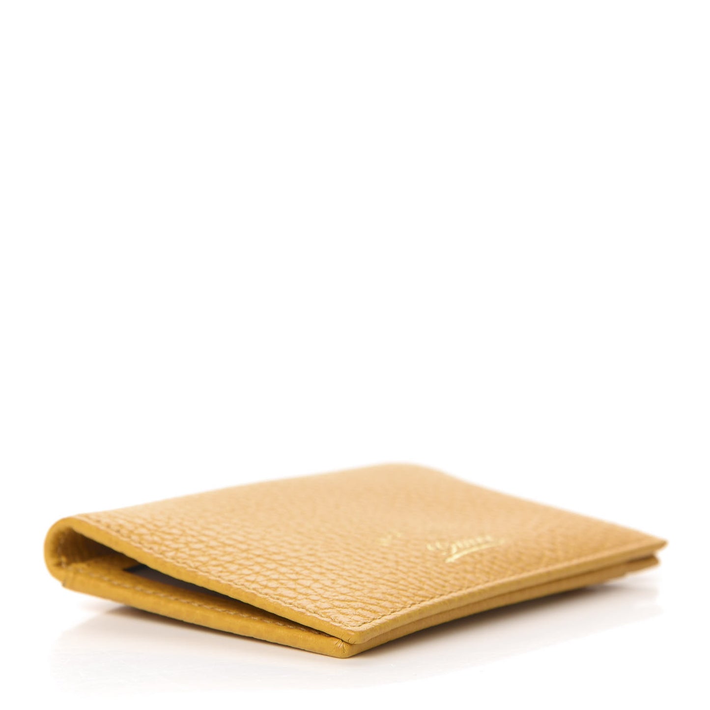 Dollar Calfskin Swing Train Pass Card Case Yellow