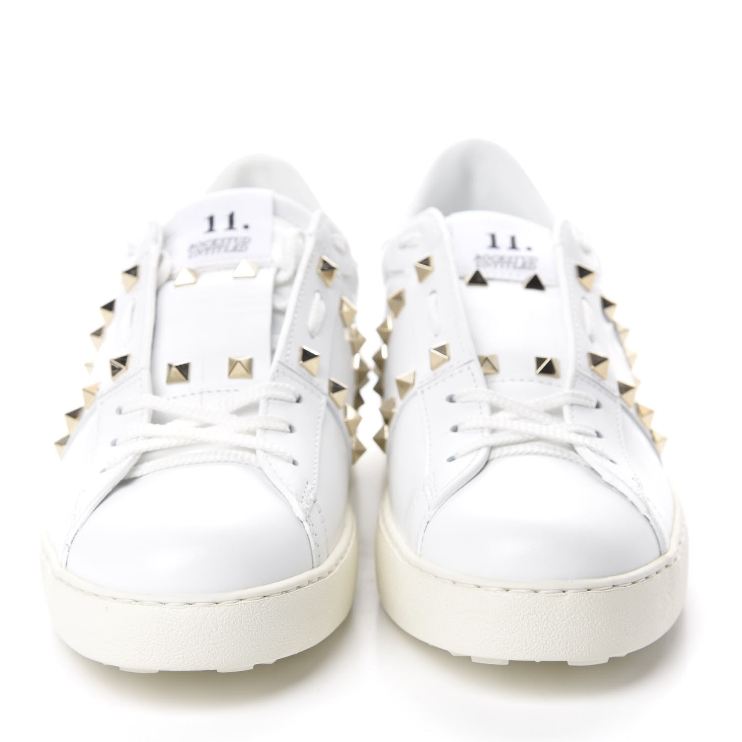 Valentino Garavani Calfskin Womens Rockstud Untitled Open Sneakers 41.5 White 2 of 13