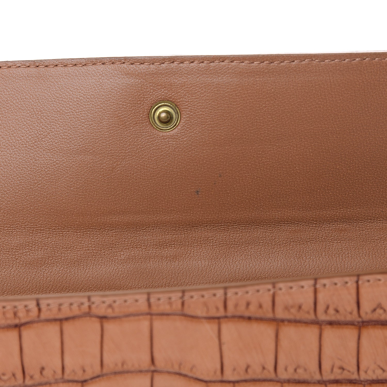 Bottega Veneta Crocodile Intrecciato Continental Wallet Light Brown 10 of 10