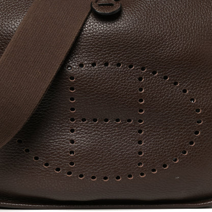 Hermes Taurillon Clemence Evelyne III PM Chocolate 11 of 16