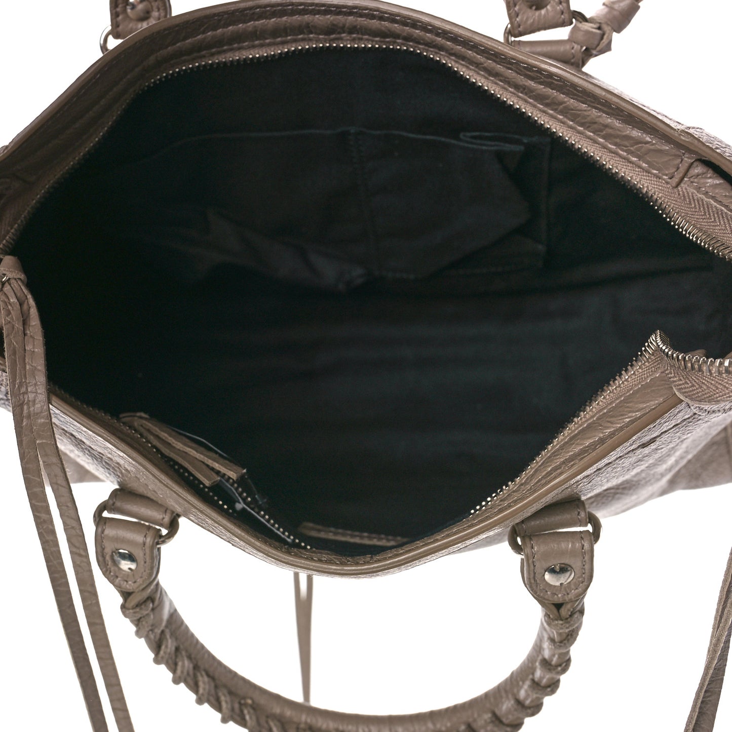 Agneau Classic Silver Hardware S City Dark Mink Grey