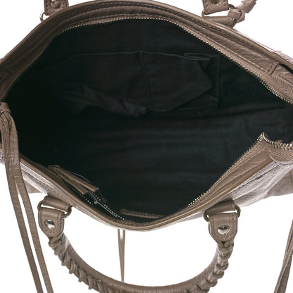 Balenciaga Agneau Classic Silver Hardware S City Dark Mink Grey 4 of 7