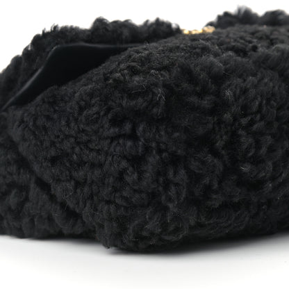 Chanel Shearling Sheepskin Large Chanel 19 Flap Black 8 of 9