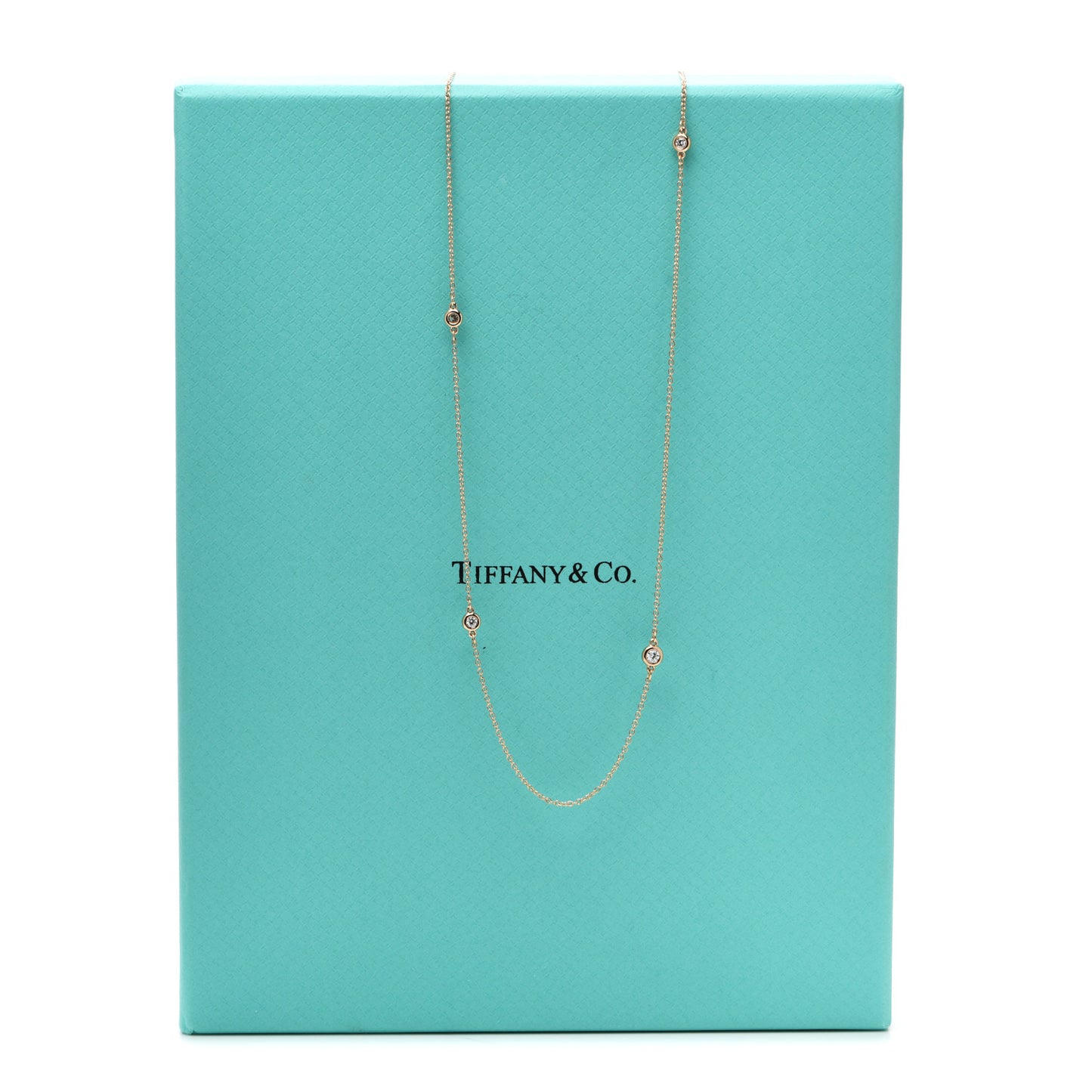 18K Rose Gold Diamond .31ctw Elsa Peretti Diamonds by the Yard Sprinkle Necklace