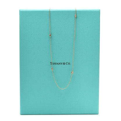 Tiffany 18K Rose Gold Diamond .31ctw Elsa Peretti Diamonds by the Yard Sprinkle Necklace 9 of 9