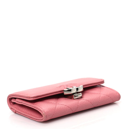 Chanel Caviar Quilted CC Box Flap Card Holder Pink 4 of 11
