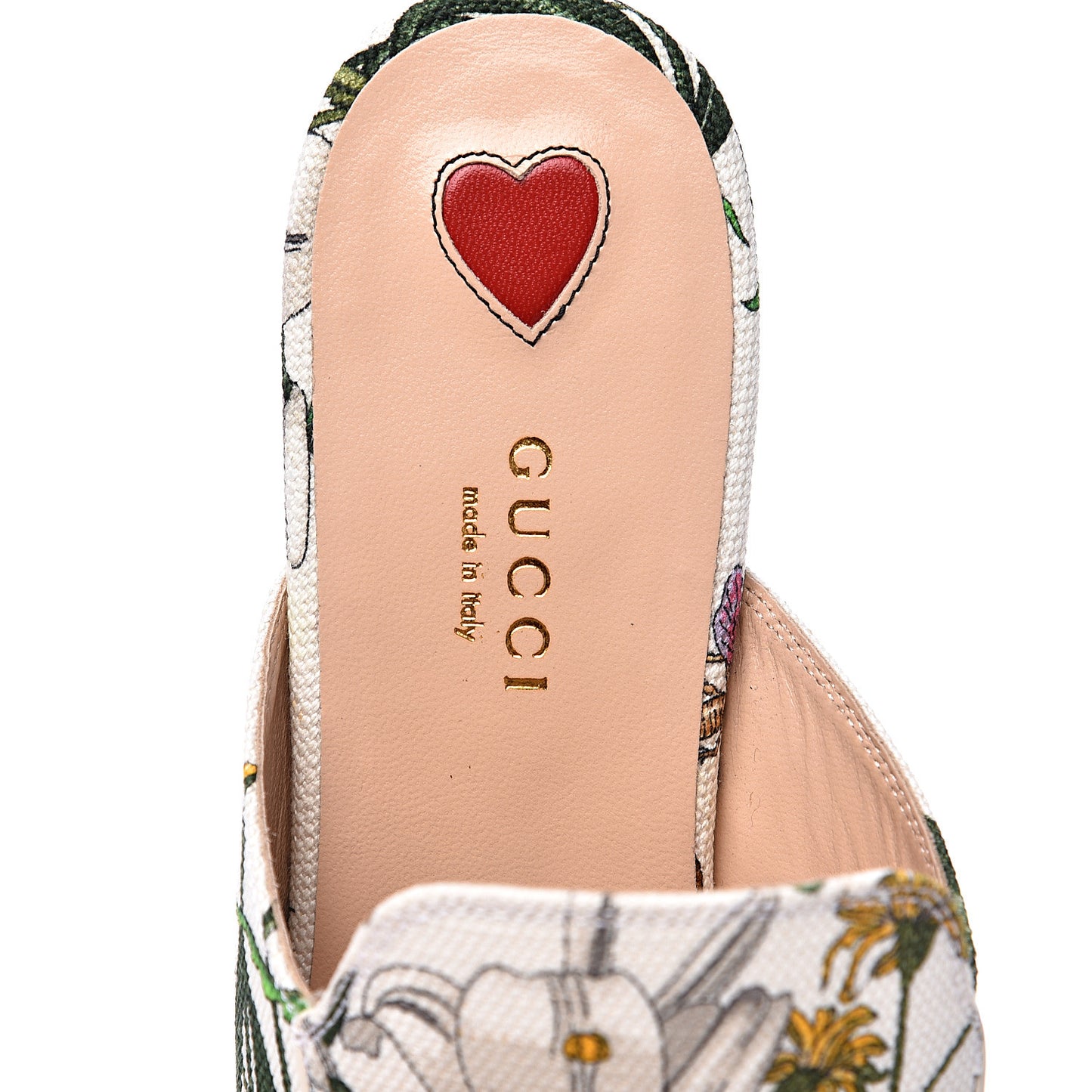 Canvas Flora Womens Princetown Slippers 37.5 White Multicolor