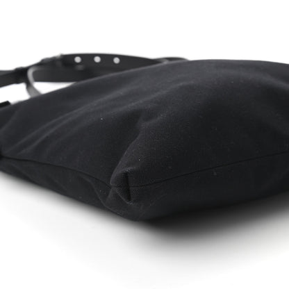 Saint Laurent Canvas Calfskin Belted Flat Messenger Bag Black 6 of 10