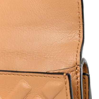 Fendi Nappa Matisse FF Diagonal Embossed Micro Tri-Fold Wallet Miele Scuro 8 of 16