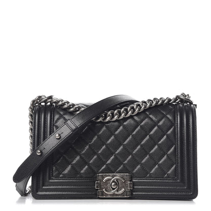 Chanel Caviar Quilted Medium Boy Flap Black 1 of 10
