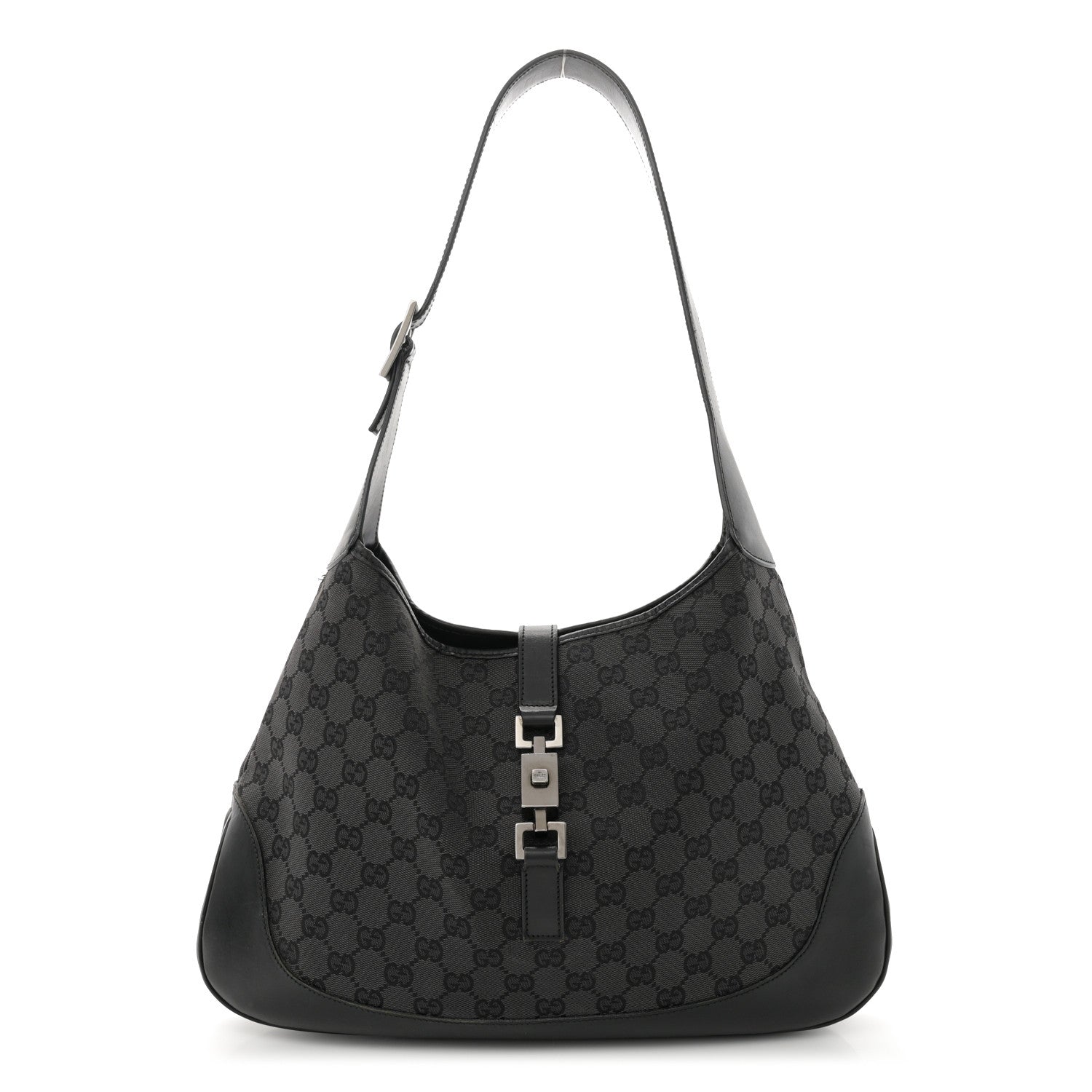 Gucci Monogram Jackie O Hobo Black 1 of 12
