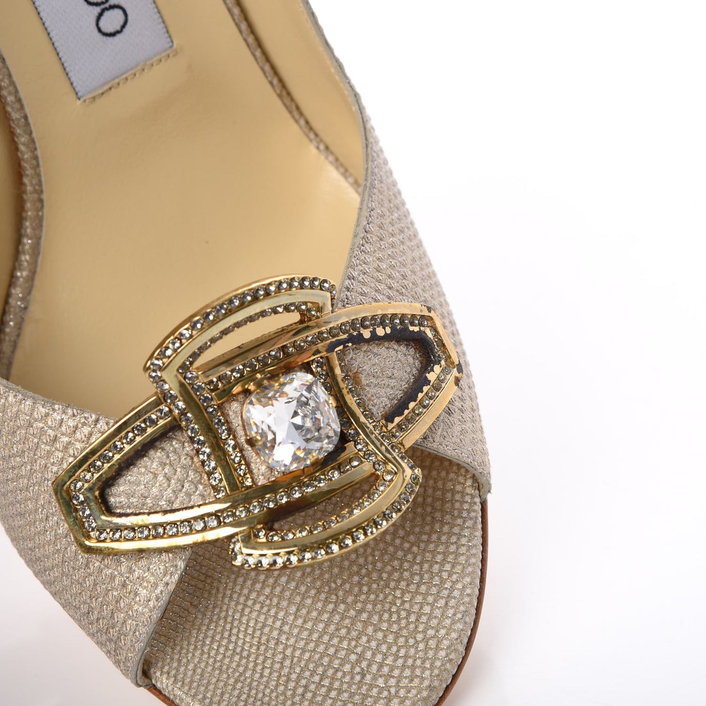 Glitter Karung Crystal Flint 100 Slingback Pump 38 Gold