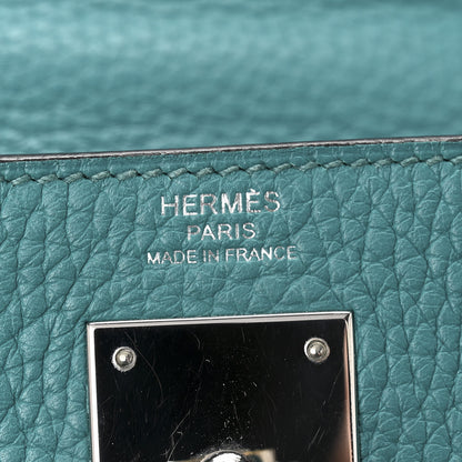 Hermes Taurillon Clemence Kelly Retourne 28 Turquoise 6 of 15