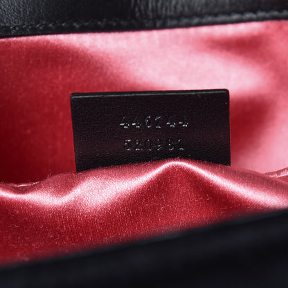 Gucci Velvet Matelasse Mini GG Marmont Shoulder Bag Black 7 of 8