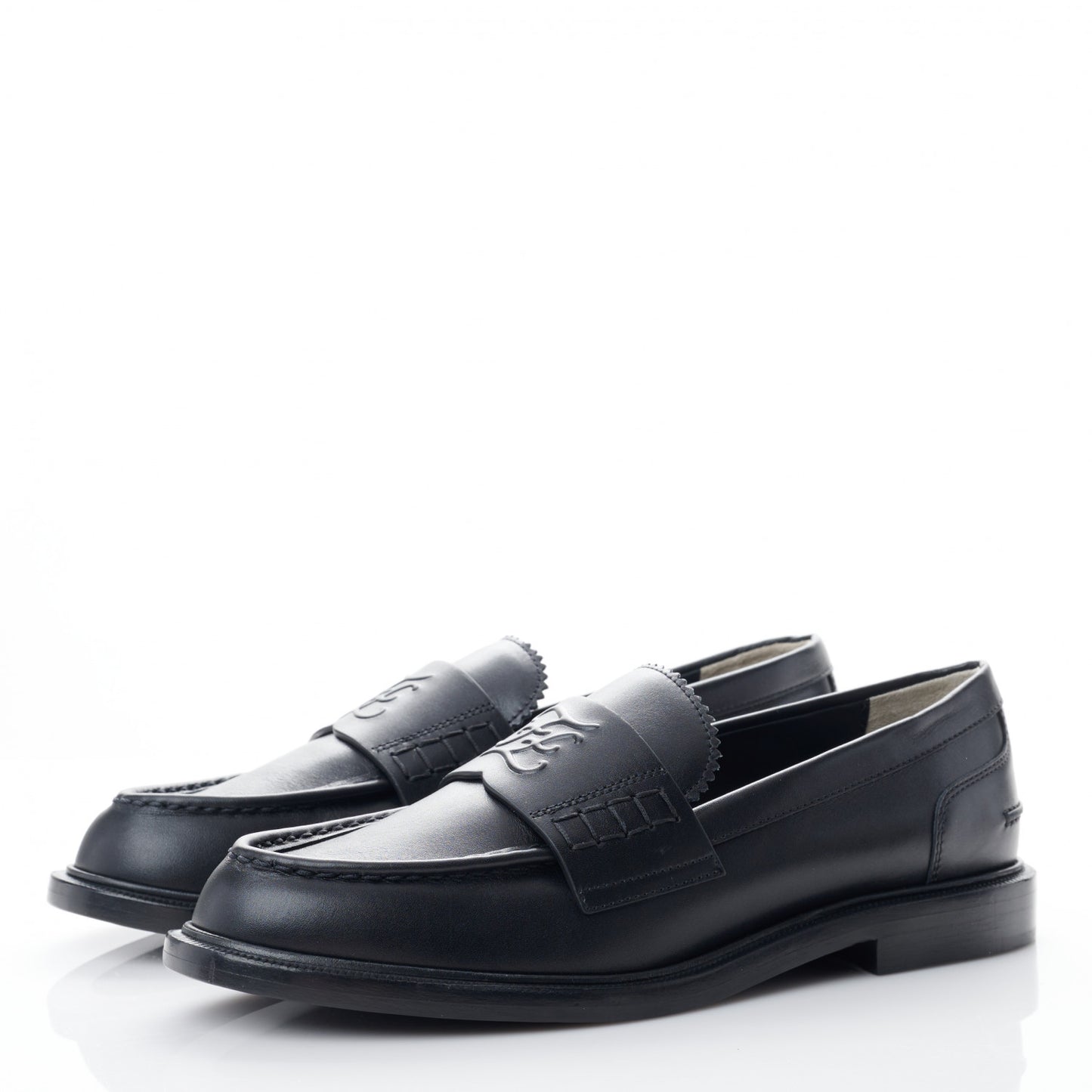 Calfskin Karligraphy Loafers 39 Black