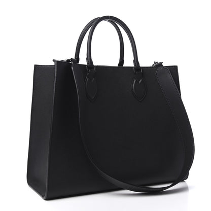 Louis Vuitton Soft Calfskin Lockme Tote MM Black 3 of 10
