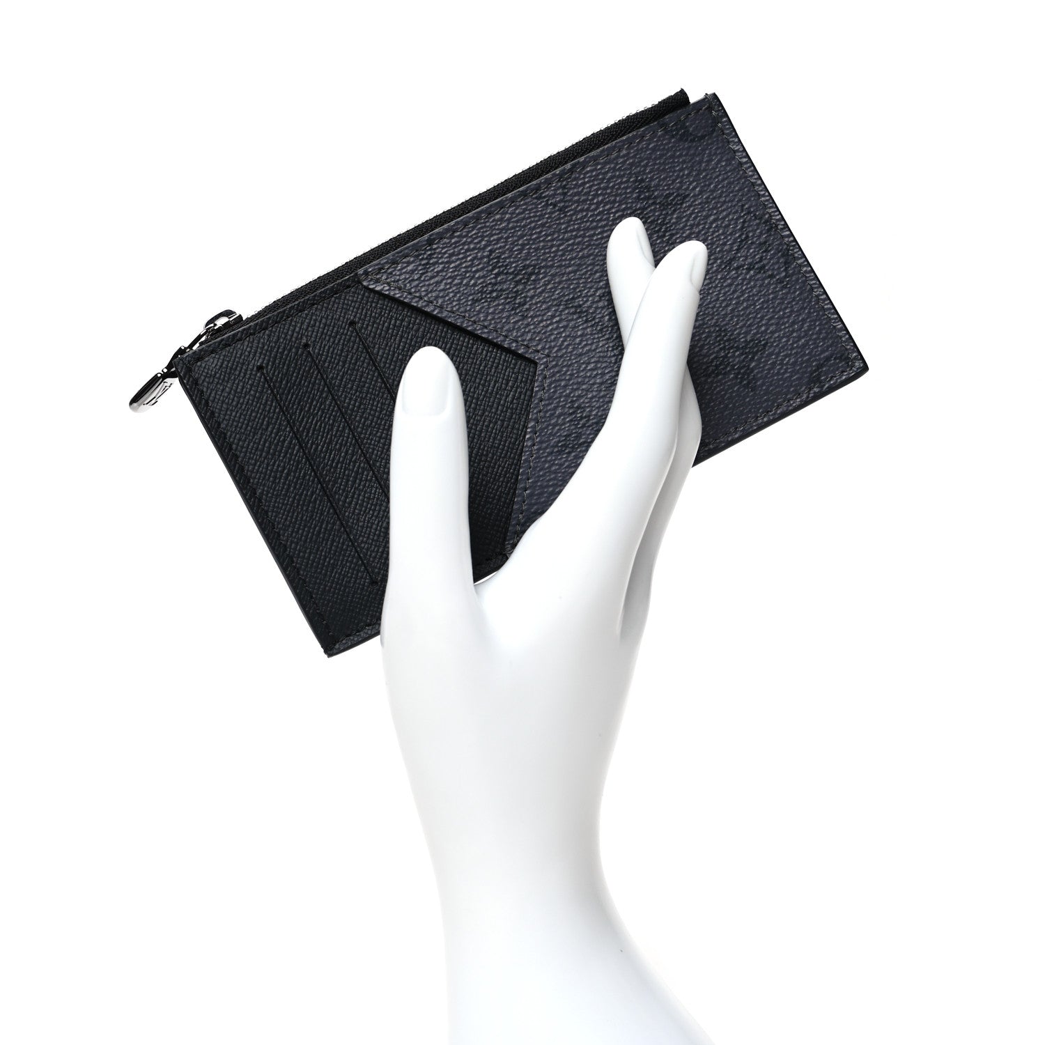 Louis Vuitton Reverse Monogram Eclipse Taiga Coin Card Holder 2 of 10
