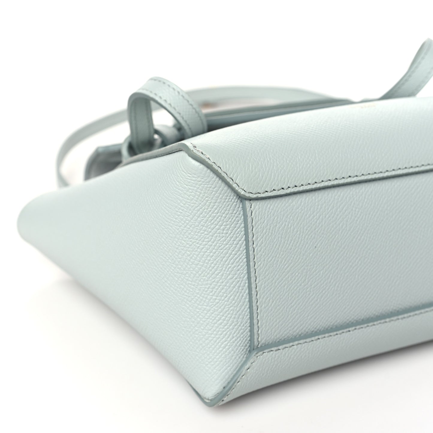Grained Calfskin Nano Belt Bag Soft Blue