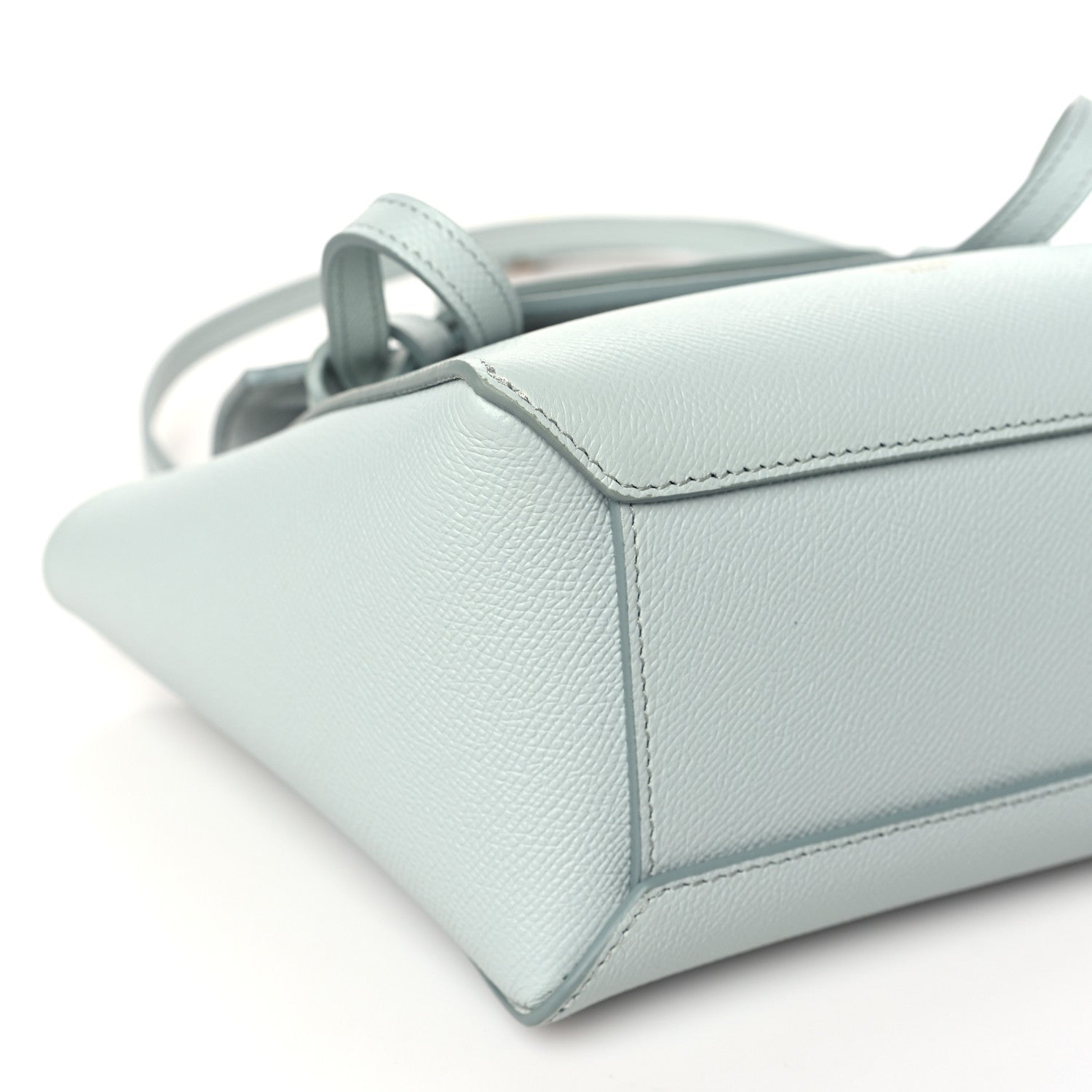 Celine Grained Calfskin Nano Belt Bag Soft Blue 8 of 9