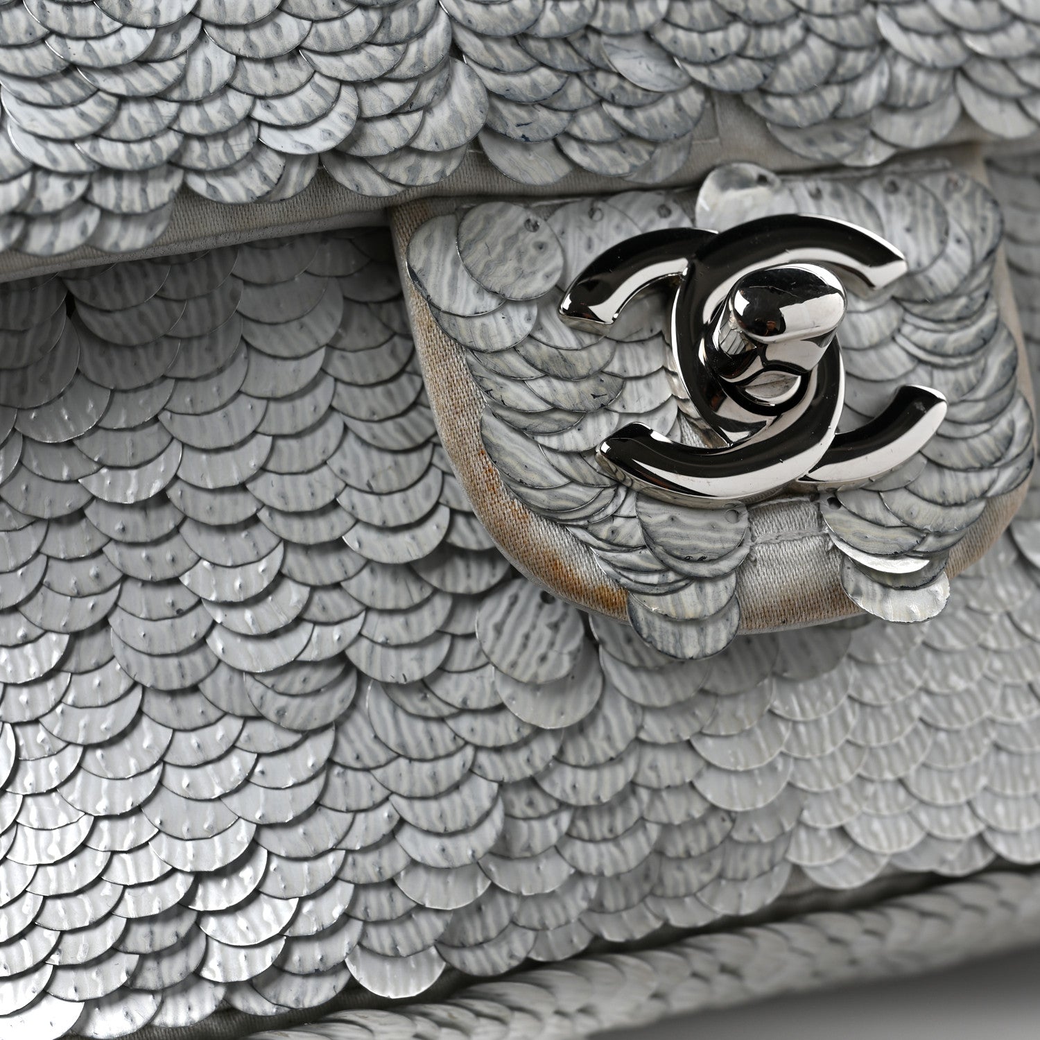 Chanel Sequin Small Single Flap Silver 10 of 13