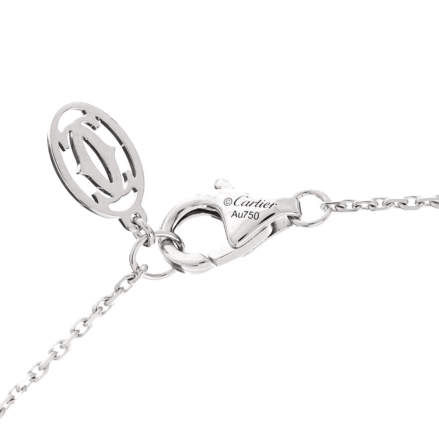 Cartier 18K White Gold Diamond XS D'Amour Pendant Necklace 4 of 5