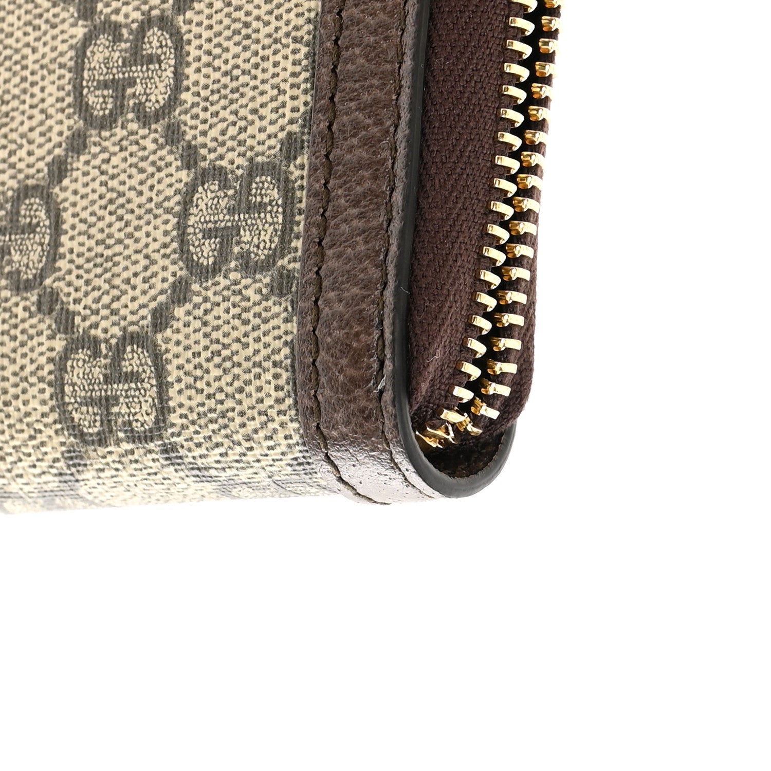Gucci GG Supreme Monogram Web Ophidia Zip Around Wallet Brown 8 of 8