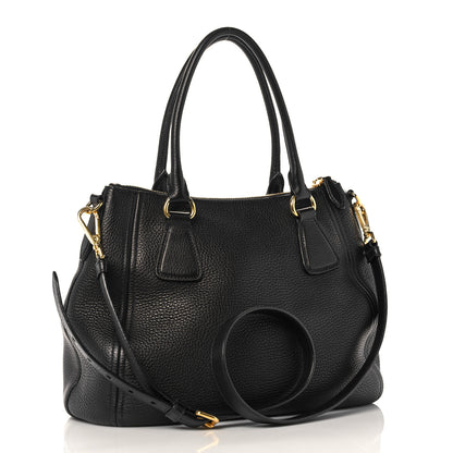 Prada Vitello Daino Shopping Tote Black 4 of 9