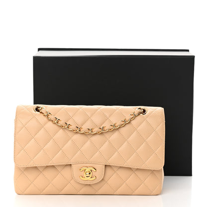 Chanel Caviar Quilted Medium Double Flap Beige 13 of 13
