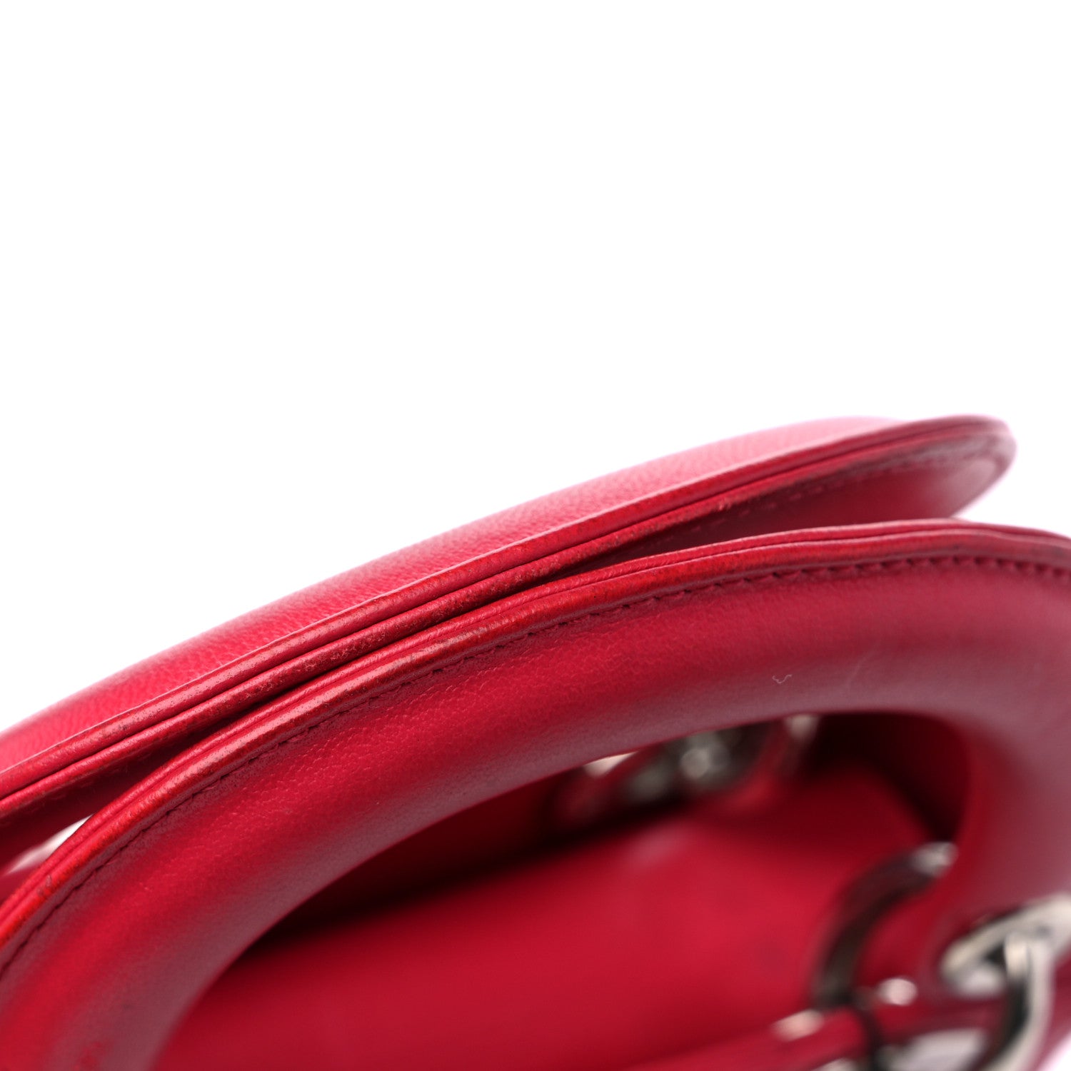 Christian Dior Lambskin Cannage Mini Lady Dior Fuchsia 17 of 17