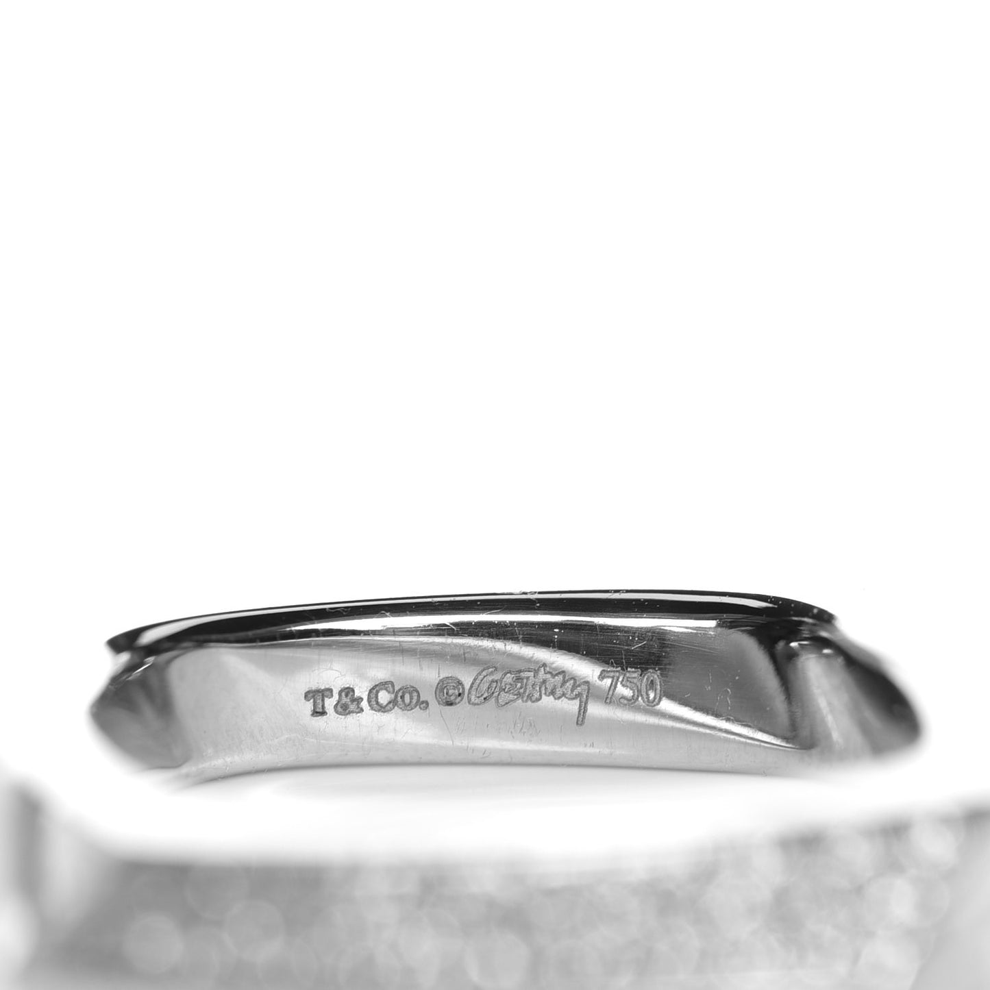 18K White Gold Diamond Frank Gehry Torque Ring 4.5