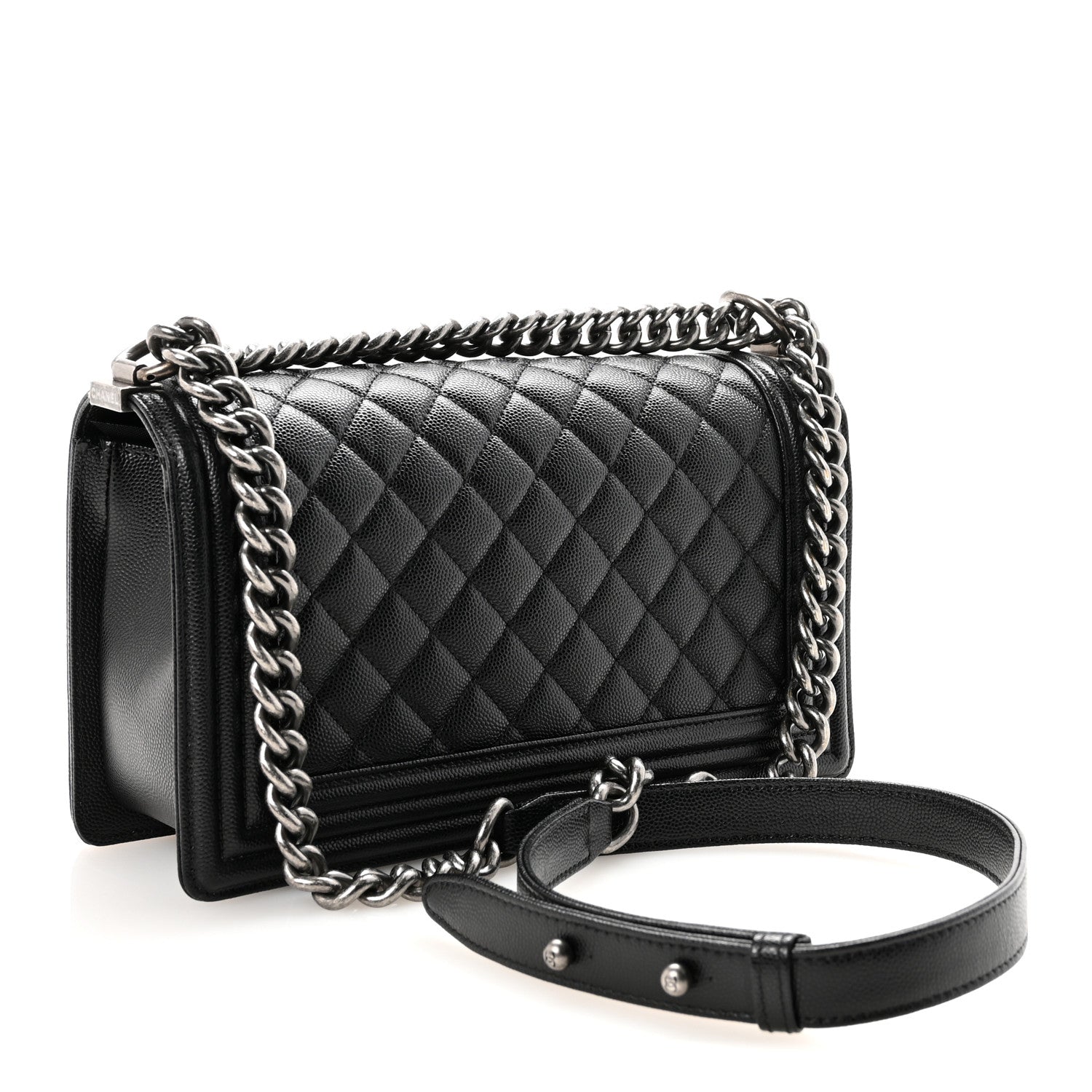 Chanel Caviar Quilted Medium Boy Flap Black 3 of 10