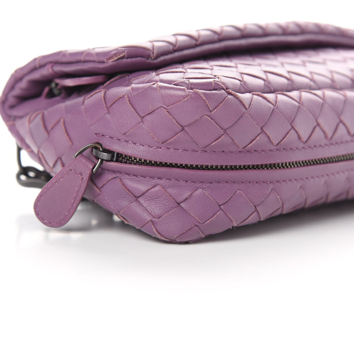 Nappa Intrecciato Mini Chain Messenger Peony