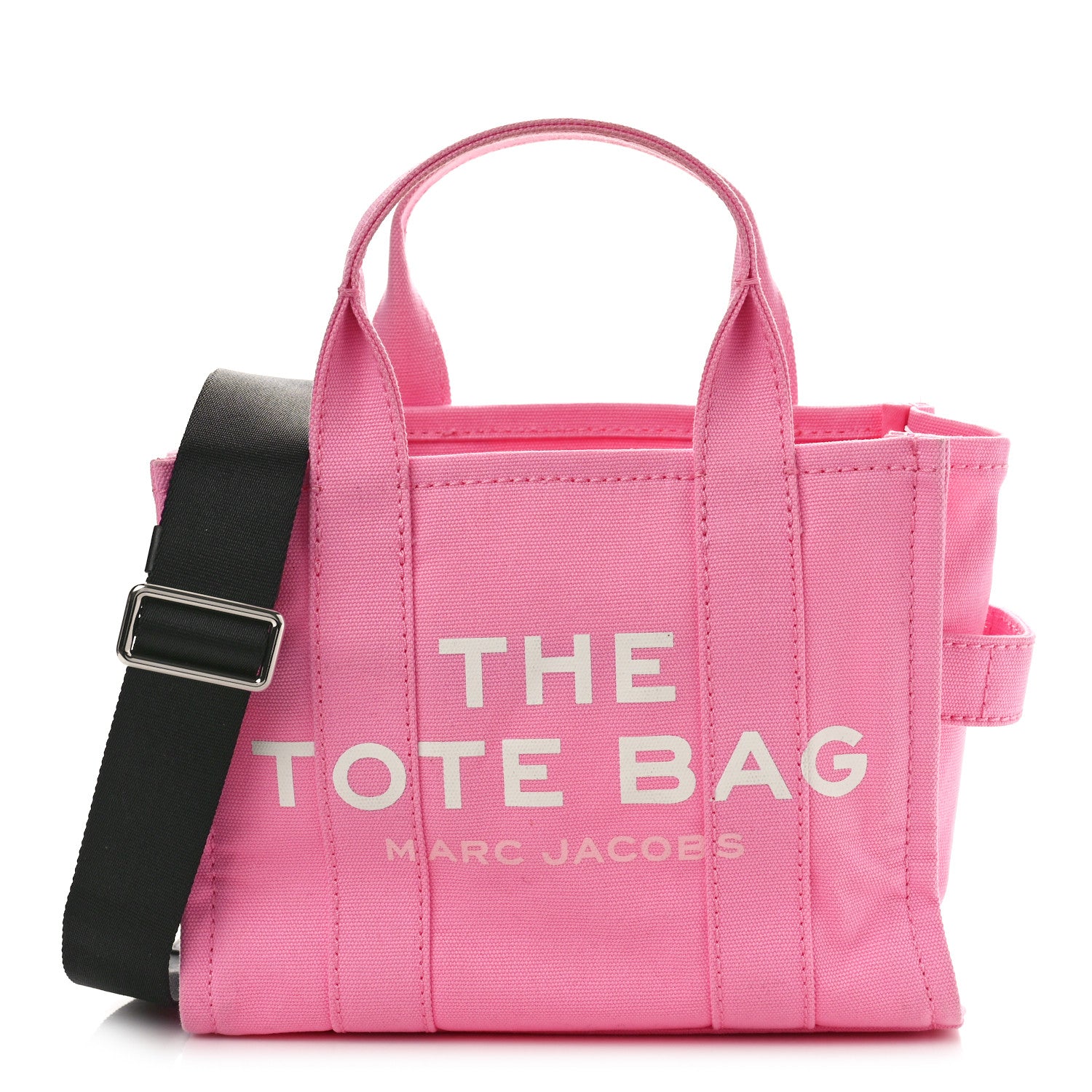 Marc Jacobs Cotton Canvas Small The Traveler Tote Bag Pink 1 of 9