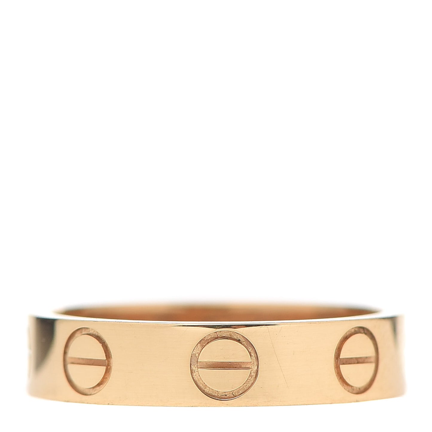 18K Yellow Gold 3.5mm LOVE Wedding Band Ring 45 3.25