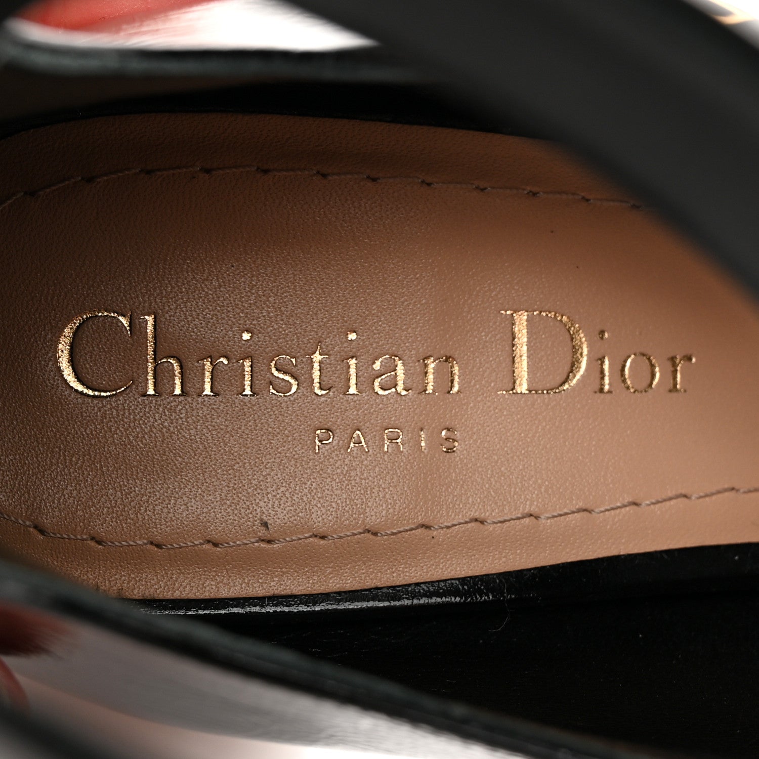 テ*ー様 Dior ブラック ミュール Dior Century Pump Black Calfskin Printed with Crocodile
